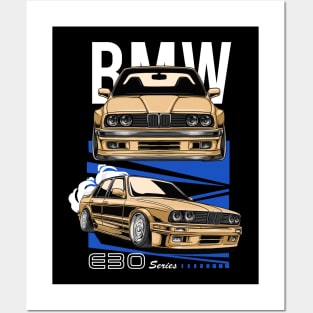 Classic BMW E30 Posters and Art